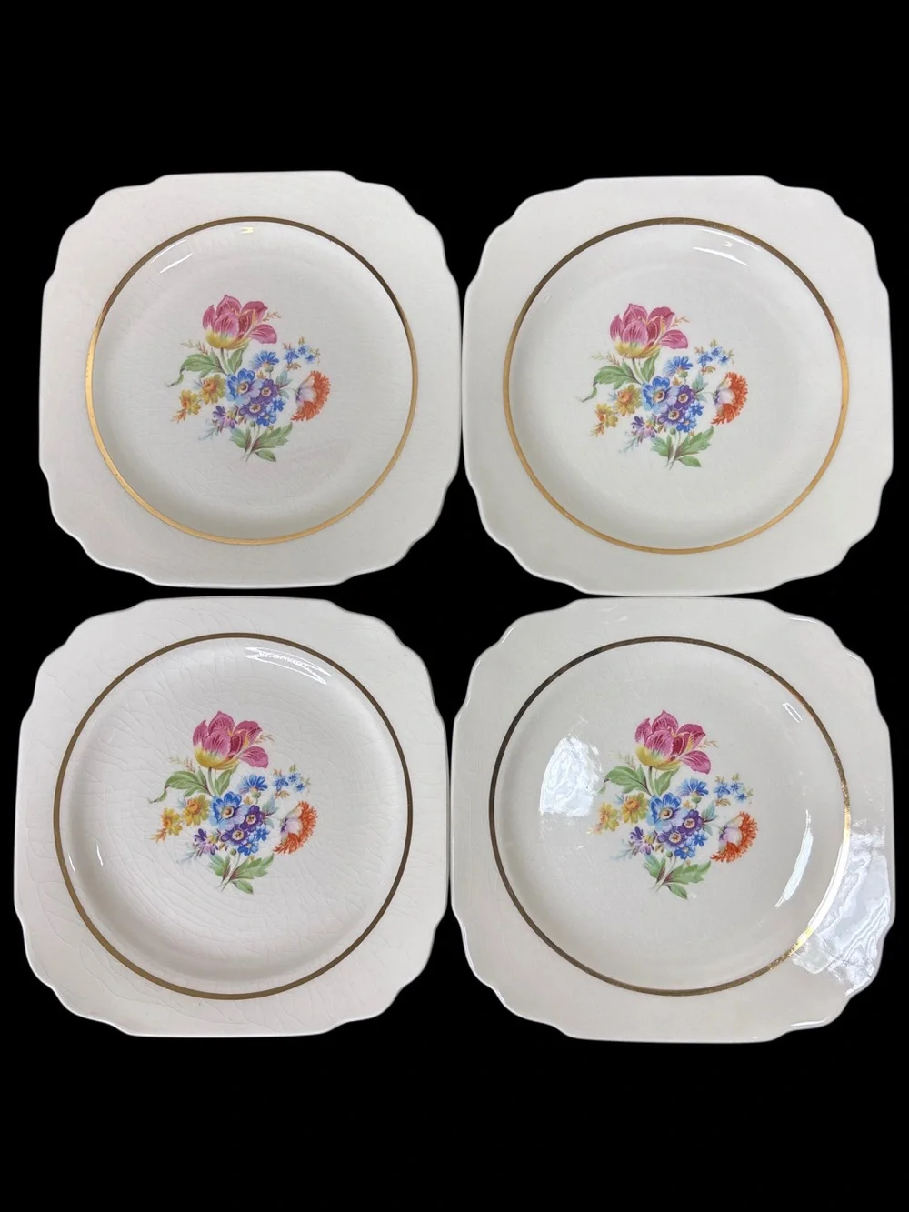 Harker Early American Set of 4 bread/dessert plates 6.5”